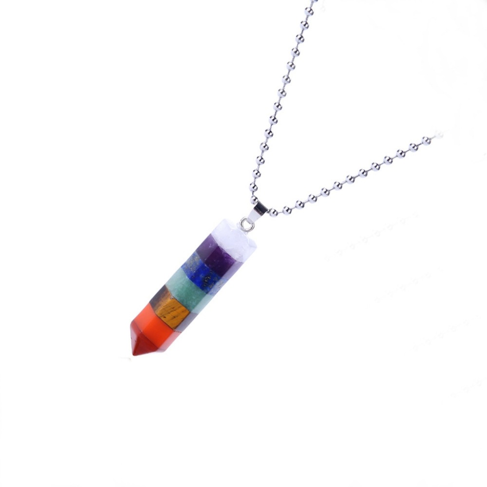 Natural Stone Necklace with Pendant - Picture 2 of 5
